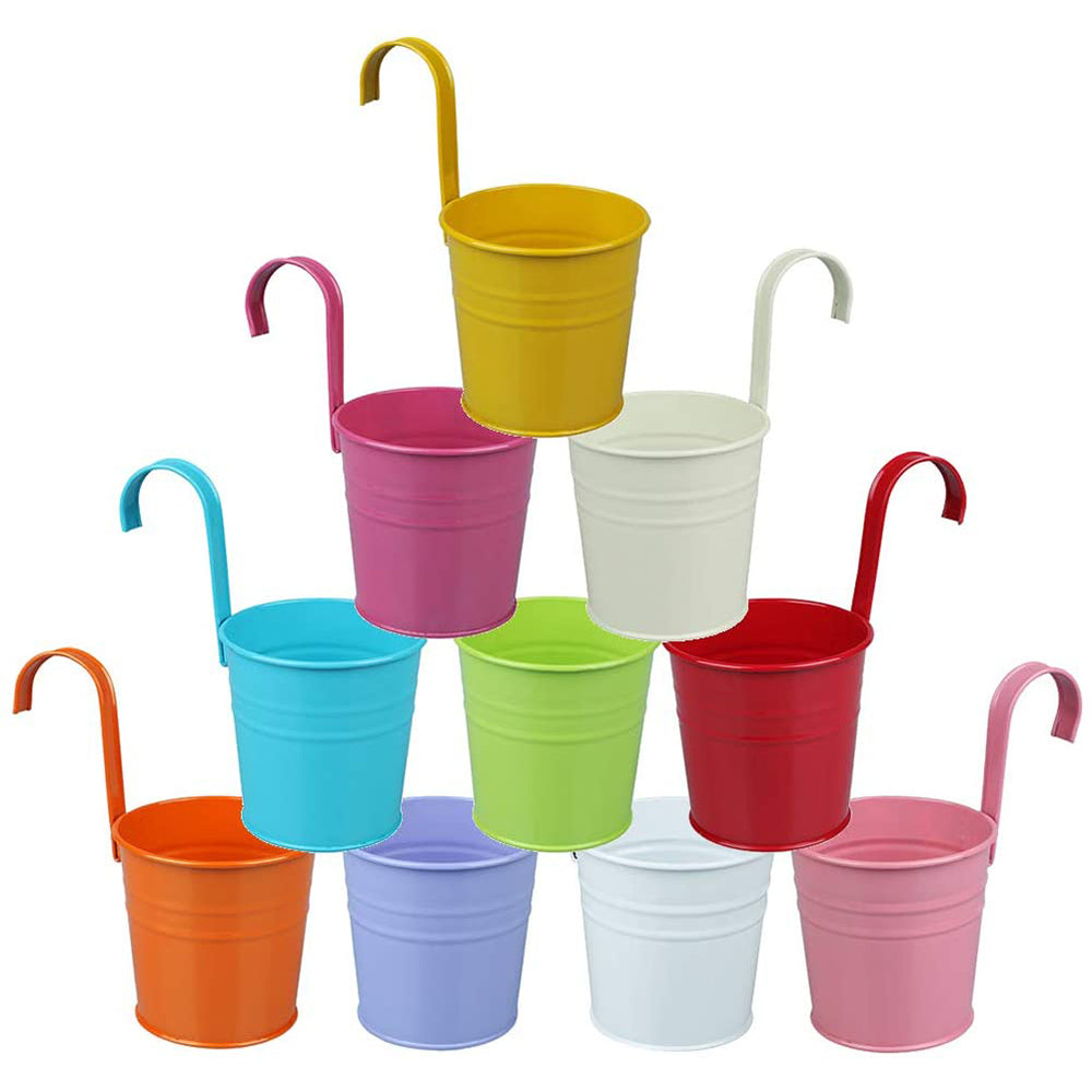 10Pcs Hanging Metal Planter