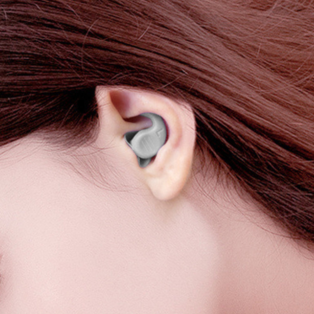 Pair of Reusable Silicone Noise Cancelling Earplugs with Storage Box