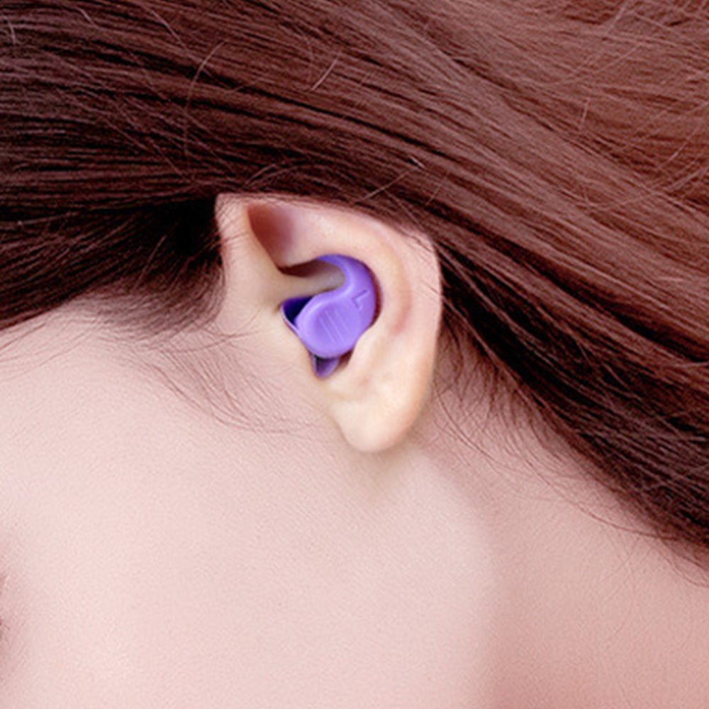 Pair of Reusable Silicone Noise Cancelling Earplugs with Storage Box
