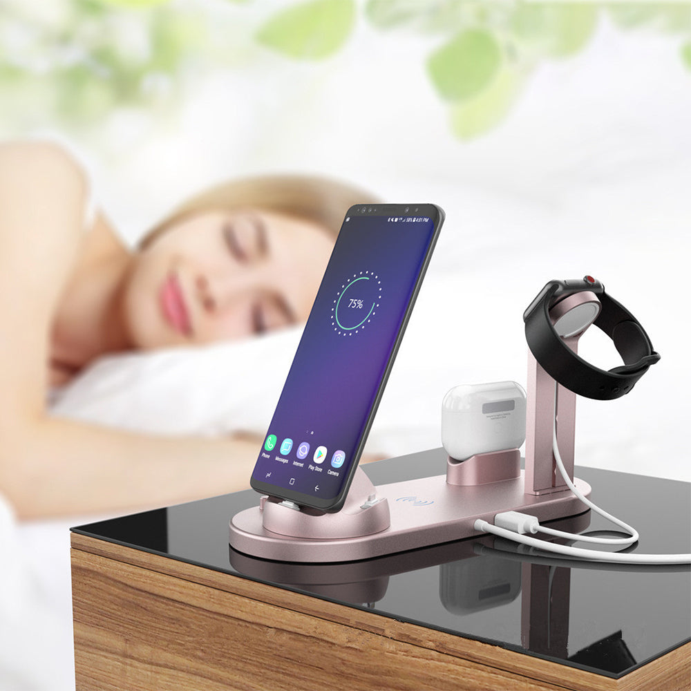 3 in 1 USB Plug Wireless Charging Station for Apple iPhone Watch Headphone