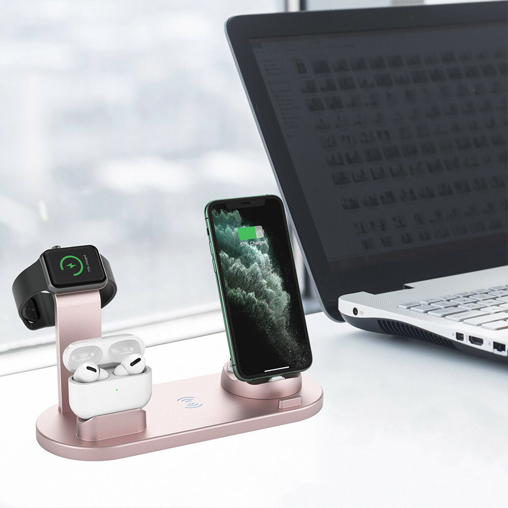 3 in 1 USB Plug Wireless Charging Station for Apple iPhone Watch Headphone