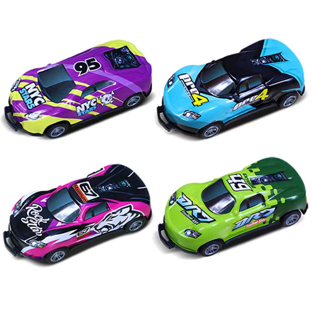 4Pcs Kids Pull Back Car Toy Flip Toy Cars Car Model Toys