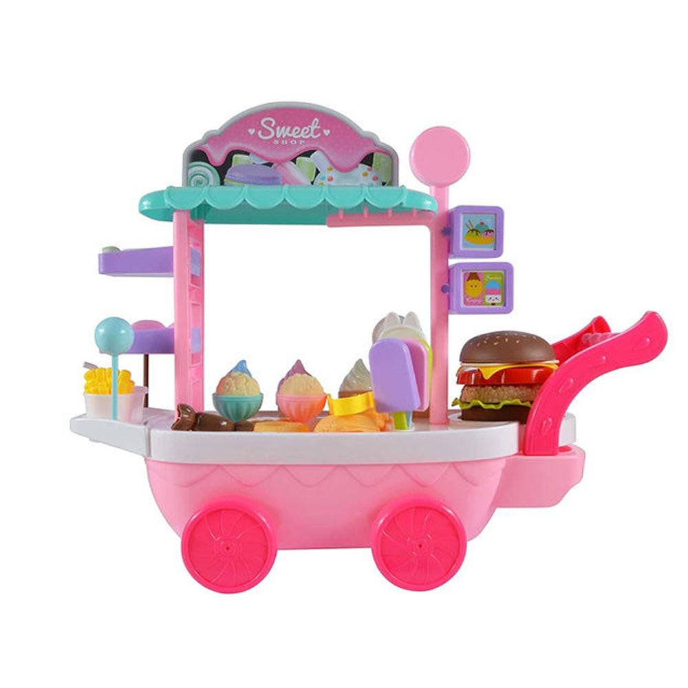 Mini Dessert Ice Cream Cart Toy Set Kids Pretend Toys Set