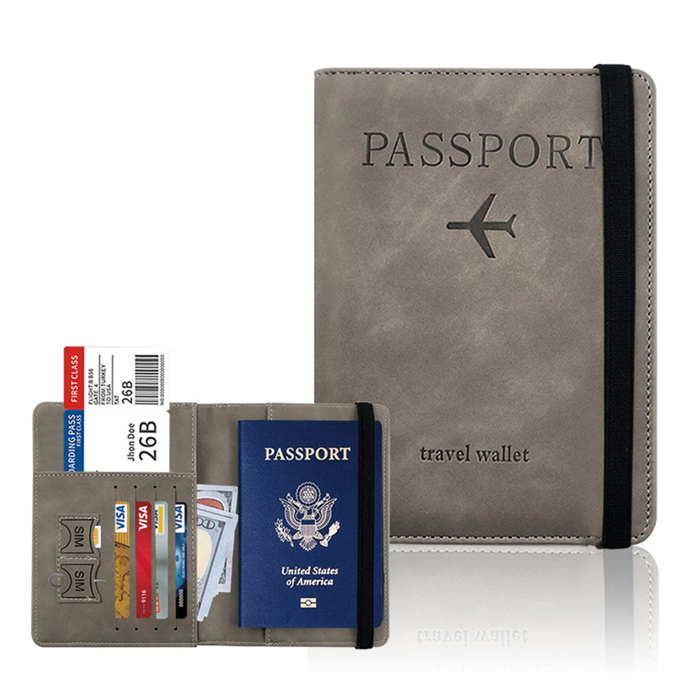 RFID Blocking Passport Holder for Travel Accessories Passport Purse Card Wallet