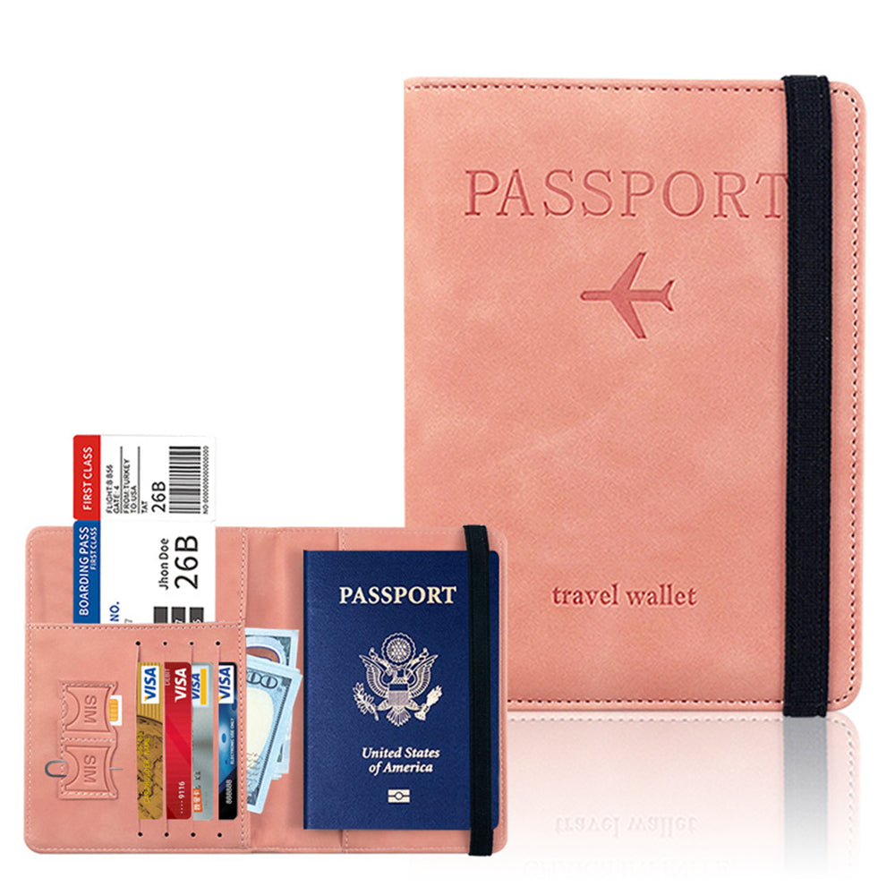 RFID Blocking Passport Holder for Travel Accessories Passport Purse Card Wallet