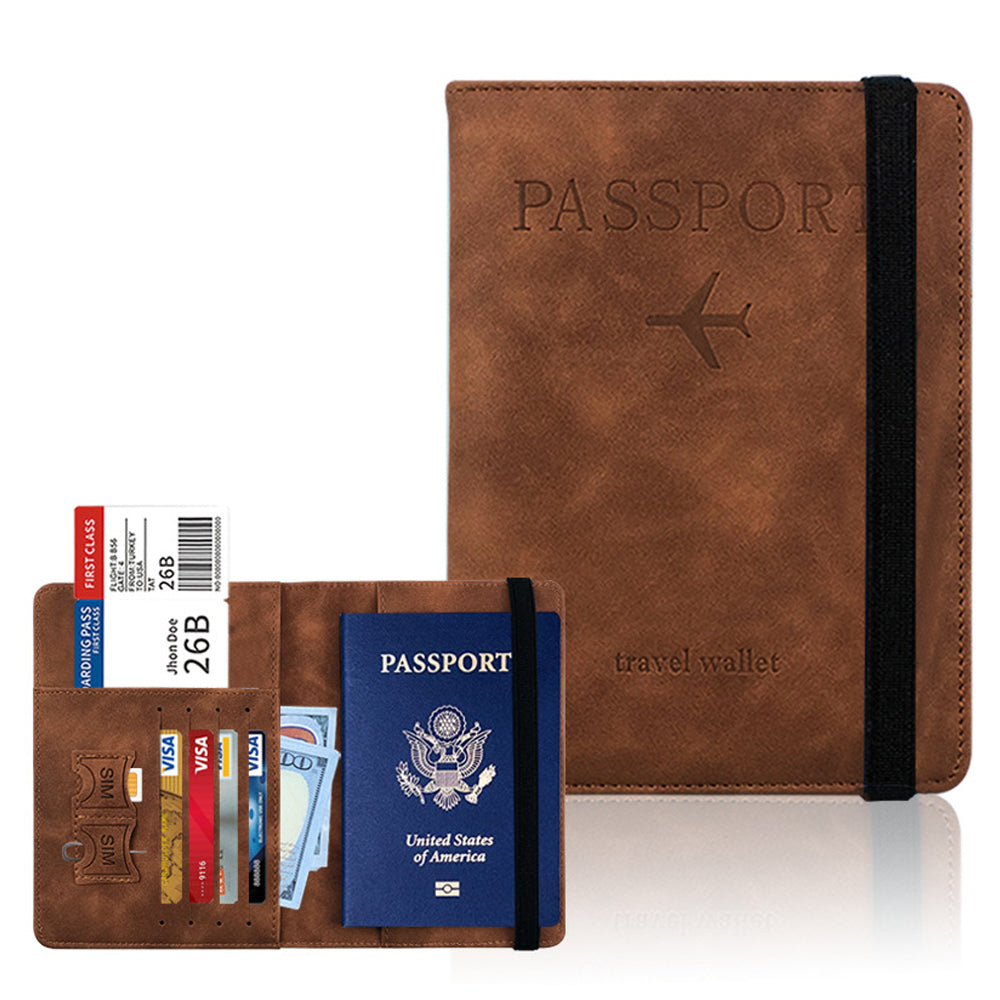RFID Blocking Passport Holder for Travel Accessories Passport Purse Card Wallet