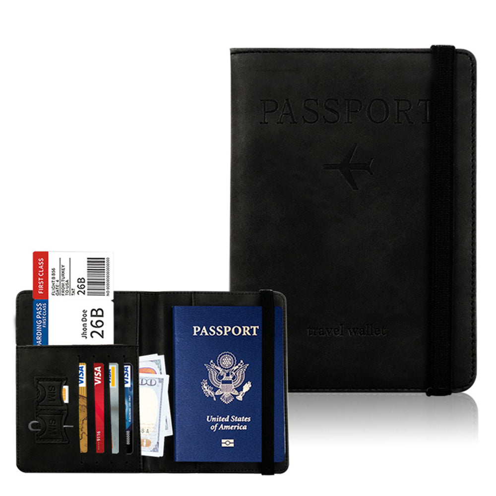 RFID Blocking Passport Holder for Travel Accessories Passport Purse Card Wallet