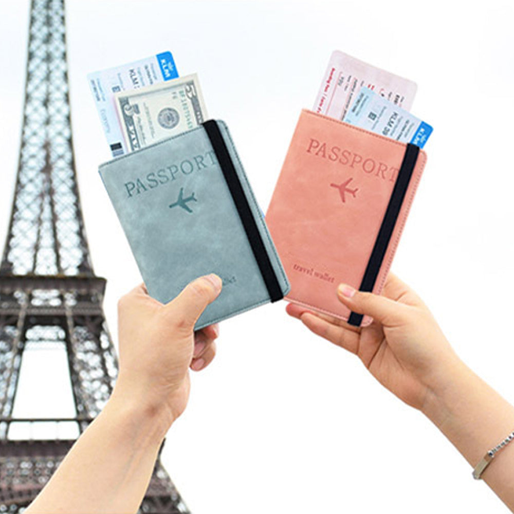 RFID Blocking Passport Holder for Travel Accessories Passport Purse Card Wallet