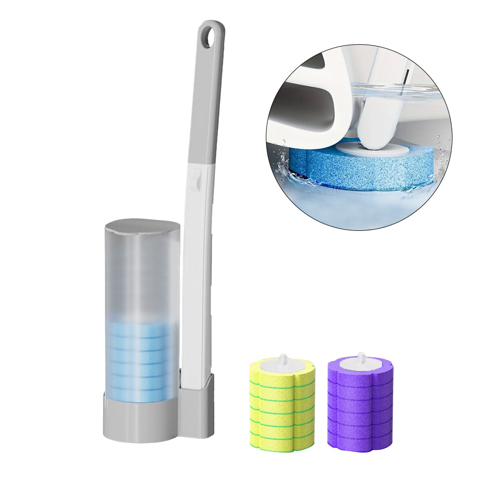 Disposable Toilet Brush Set with 18Pcs Replacement Brush Heads