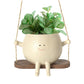 Swing Face Planter Pot Hanging Resin Head Succulent Creative Flower Pot