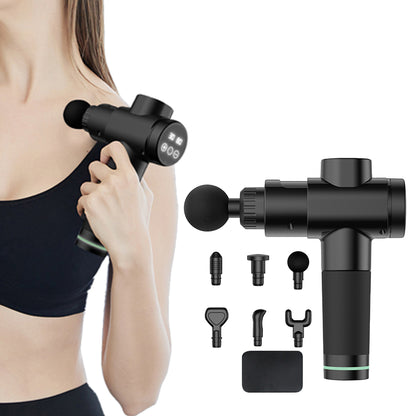 Portable Muscle Massage Gun for Back Neck Muscle Relieve with 6 Massage Heads