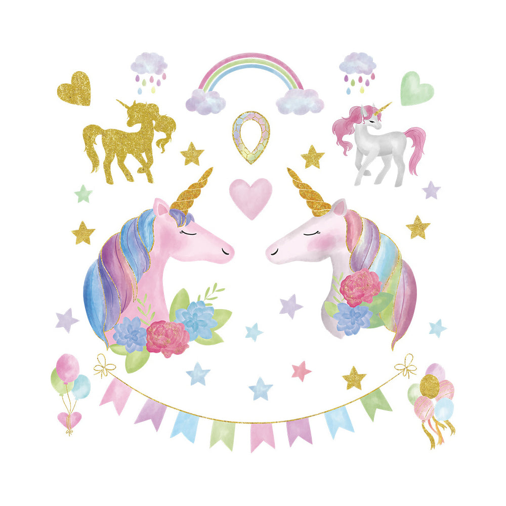 Rainbow Unicorn Wall Stickers Decors for Girls Room