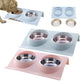 2Pcs Raised Dog Cat Bowls Double Pet Feeder