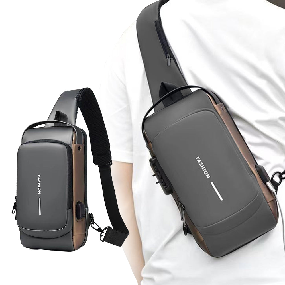 Anti-theft USB Port Crossbody Sling Shoulder Bag