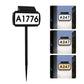 Solar Powered LED Illuminated Address Plaque with Stakes 3-Color Lighting Modes