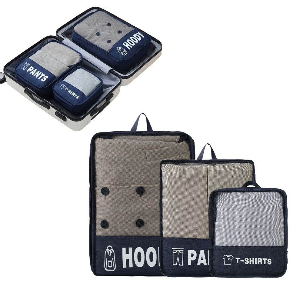 3Pcs Set Expandable Compression Packing Cubes Travel Organizer