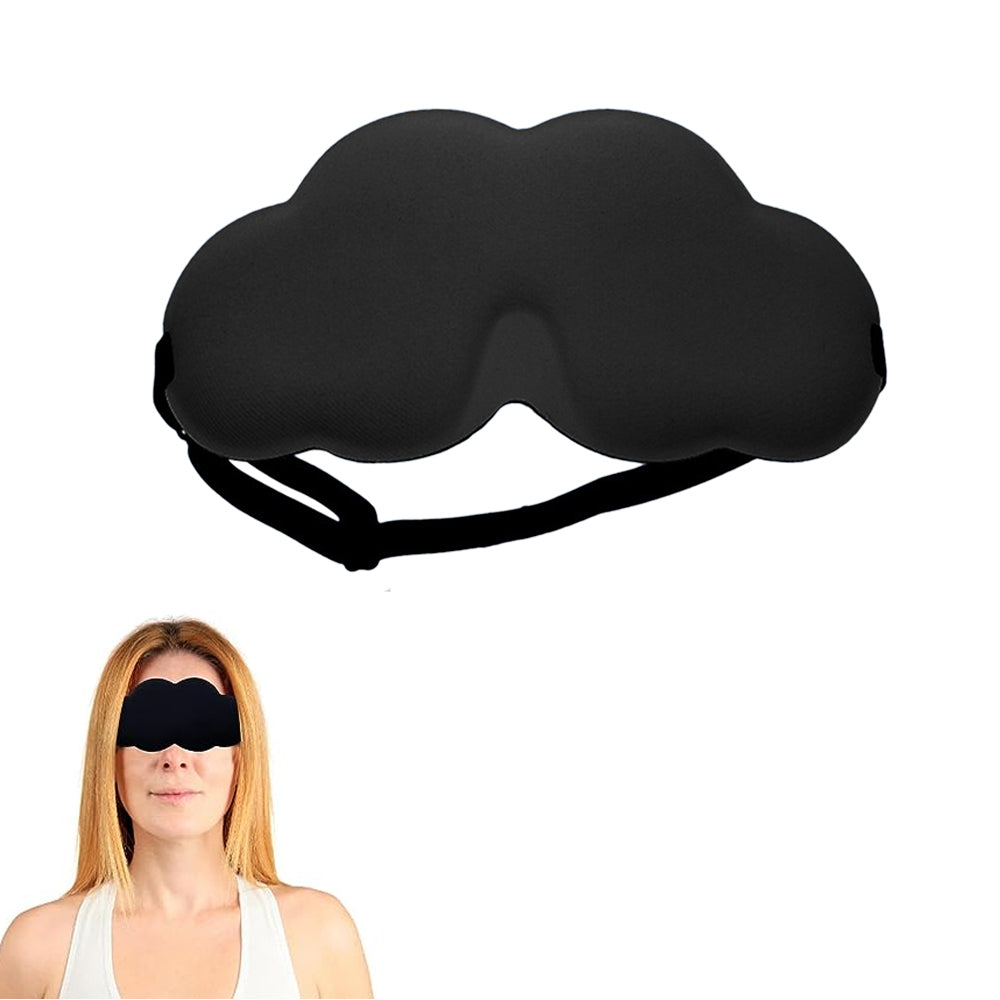 2Pcs Soft 3D Silk Eye Mask for Sleeping Clouds Shape Eye Sleeping Blindfold