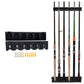 6-Rod Rack Wall Mounted Fishing Pole Holder-Vertical Style