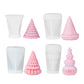 4Pcs 3D Christmas Tree Candle Mold Plaster Soap DIY Silicone Mould Making