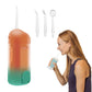 Mini Cordless Water Flosser Teeth Cleaner For Braces with Stretchable 240ML Water Tan