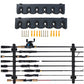 6-Rod Rack Wall Mounted Fishing Pole Holder-Horizontal Style