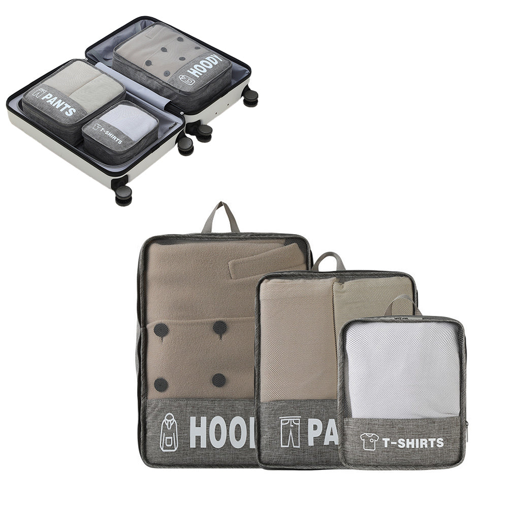 3Pcs Set Expandable Compression Packing Cubes Travel Organizer