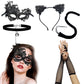 Black Cat Costume Set for Women-Phoenix Pattern
