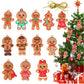 12Pcs Gingerbread Man Christmas Tree Hanging Pendants
