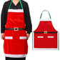 Christmas Apron Kitchen Cooking Apron-Red