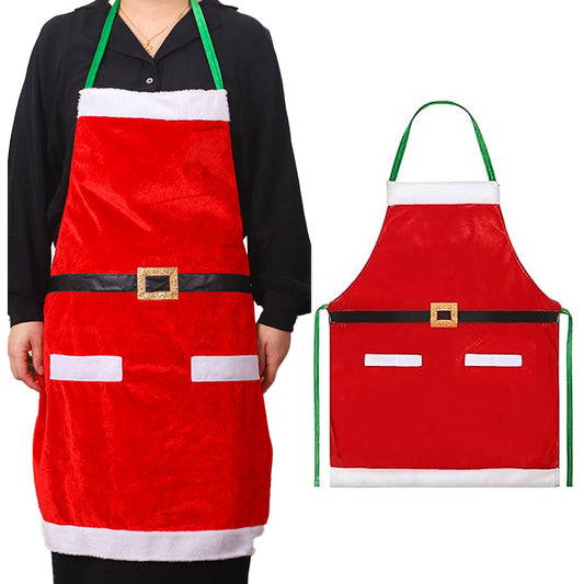 Christmas Apron Kitchen Cooking Apron-Red