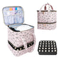 PU Double Layer Nail Polish Carrying Case Bag Holds 30 Bottles