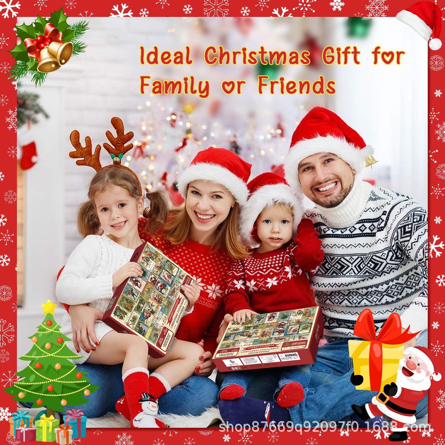 Christmas Advent Calendar Puzzle 1000 Piece Advent Calendar 24 Days Countdown Puzzles Toy