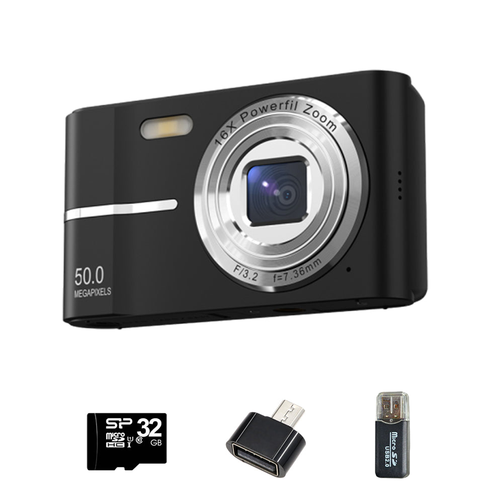 4K Digital Camera Screen Video for Photography with 32GB Memory Card