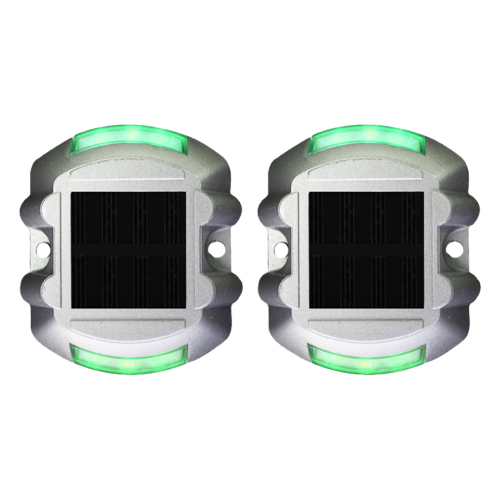 2Pcs Solar LED Pathway Driveway Ground Light