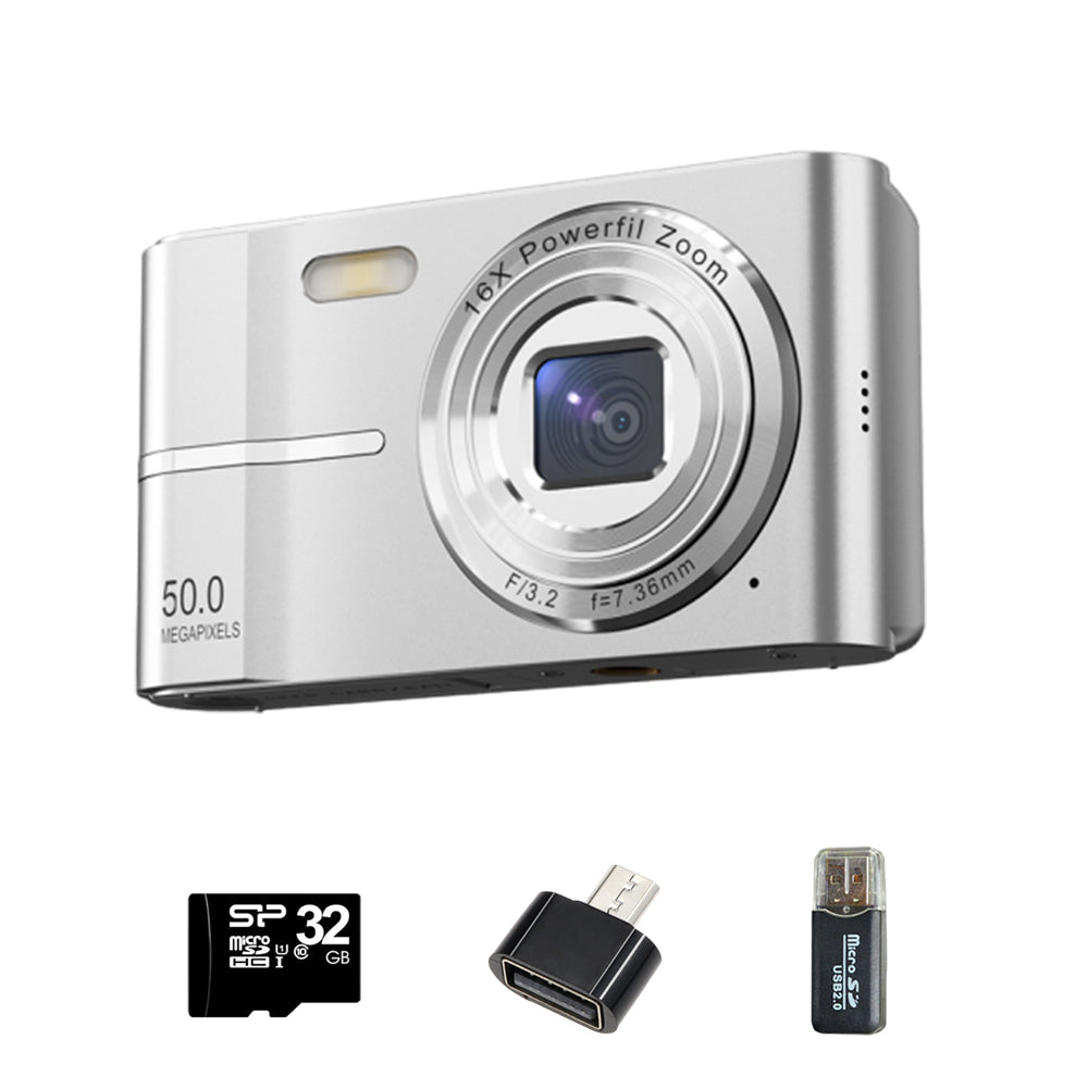 4K Screen Video Digital Camera with 32GB Memory Card