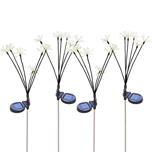 4Pcs Solar Powered Twinkling Firework Outdoor Light