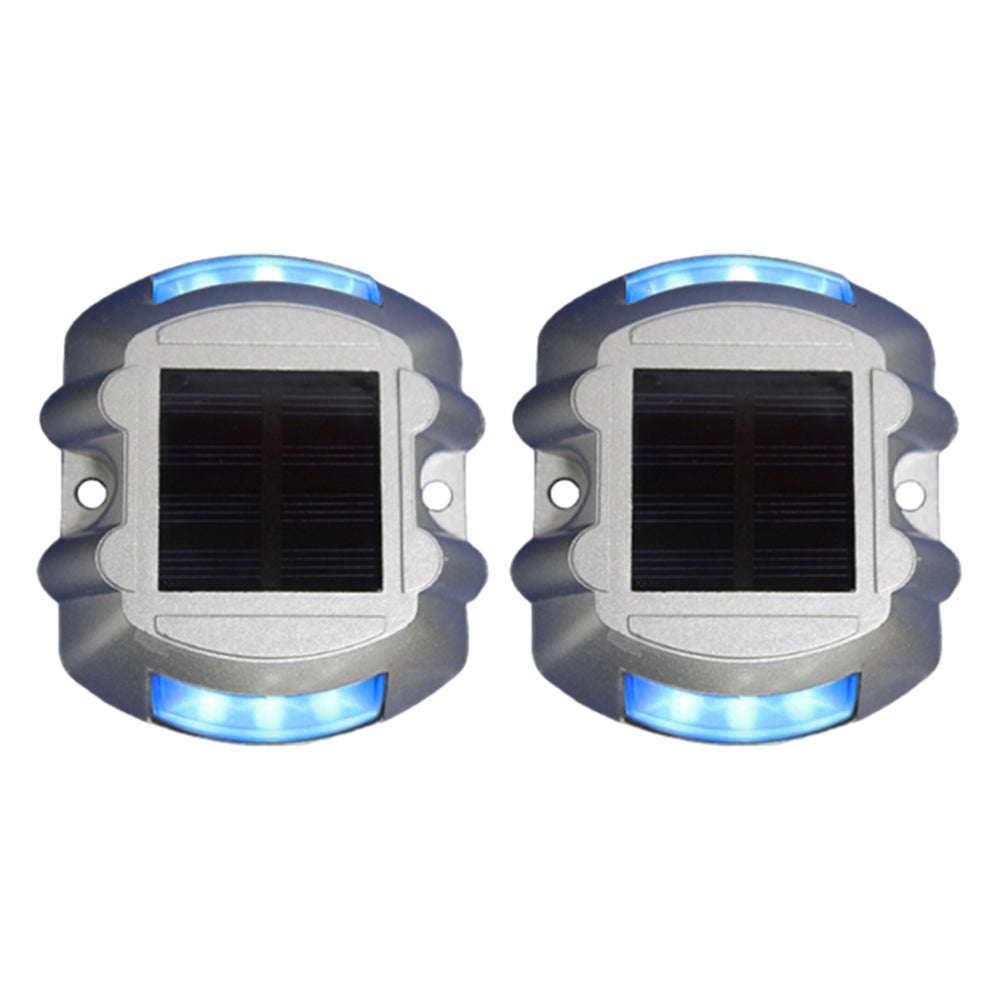 2Pcs Solar LED Pathway Driveway Ground Light