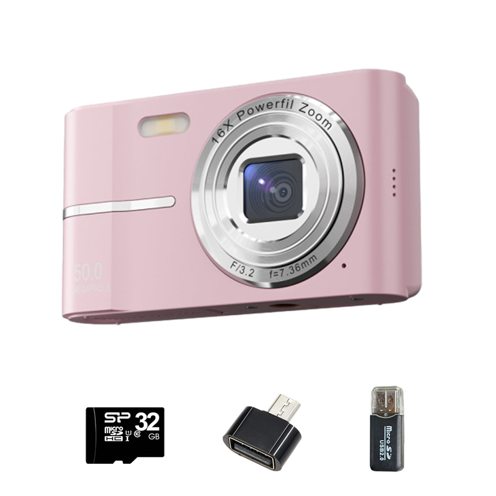 4K Screen Video Digital Camera with 32GB Memory Card