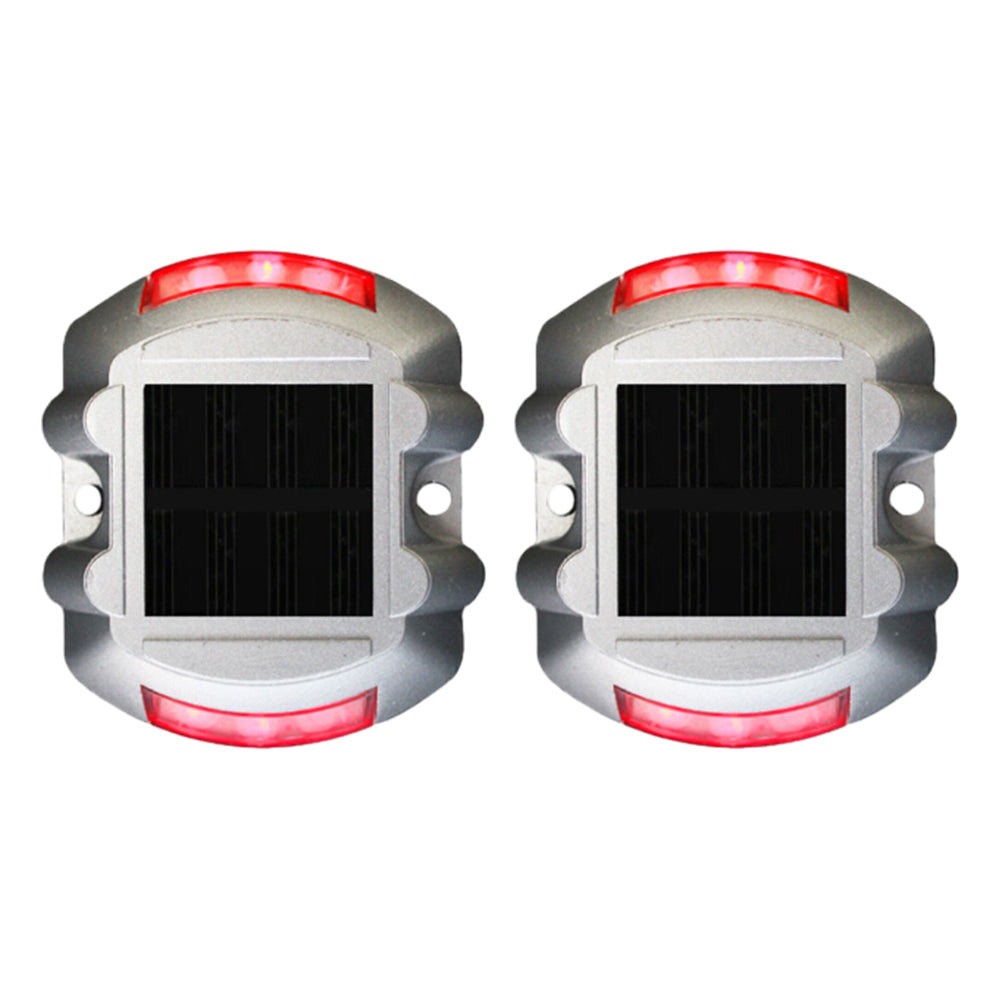 2Pcs Solar LED Pathway Driveway Ground Light
