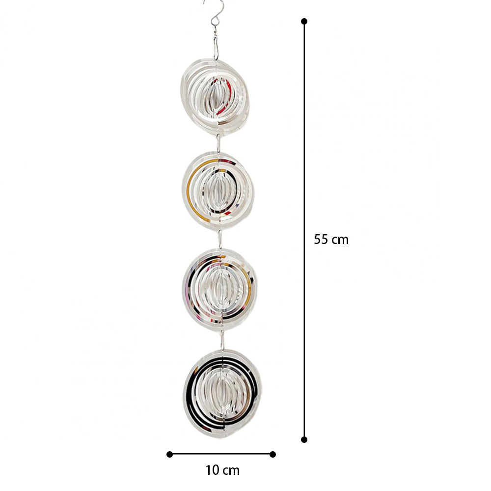3Pcs Stainless Steel Rotating Reflective Bird Scare Tool-Circular