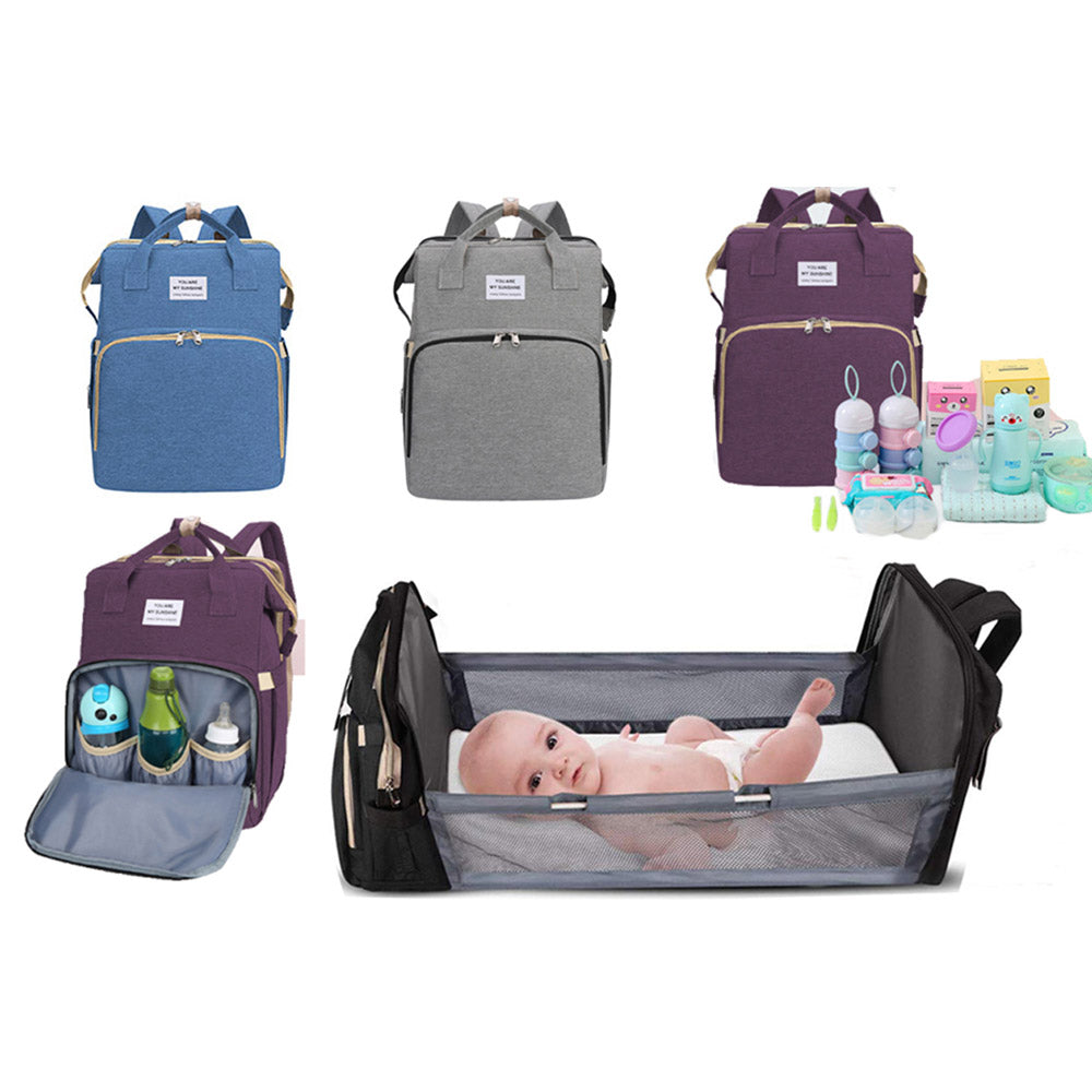 Foldable Mommy Backpack  with Bed