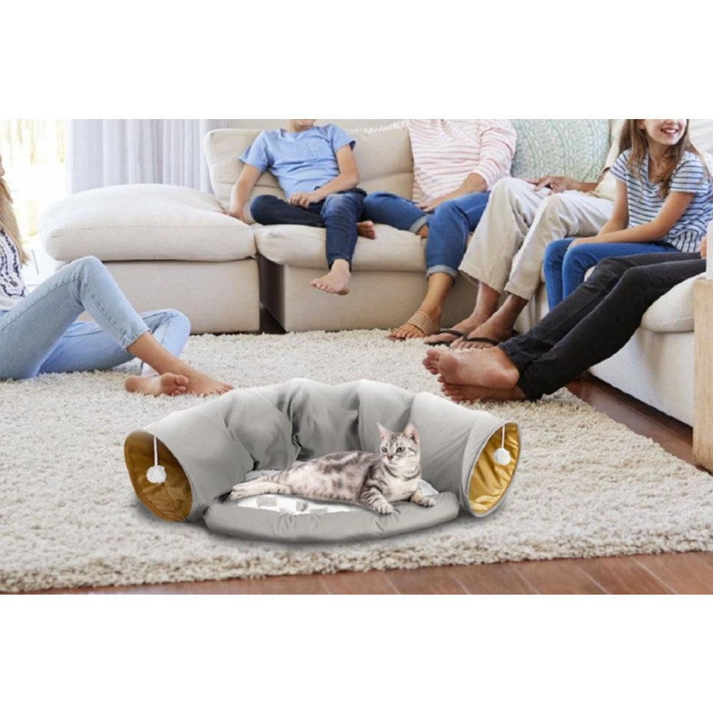 Cat Tunnel Bed 2-in-1 Play Tunnel and Sleeping Mat