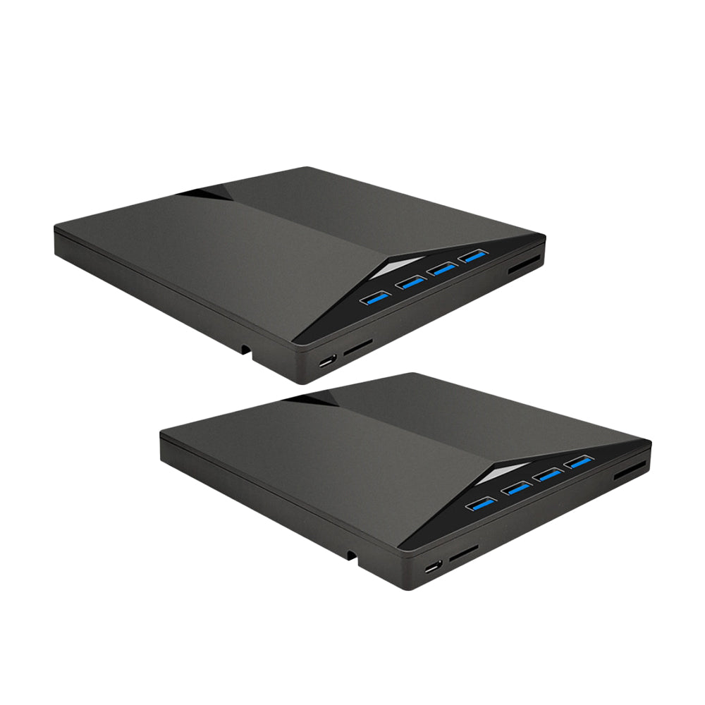 2Pcs External CD/DVD Drive USB 3.0 Ultra-Slim Portable Burner