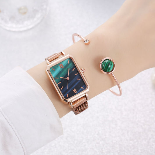 Fashion Square Watch Bracelet Set for Women