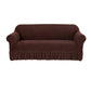 Soft Couch Cover with Skirt Ruffled Stretch Sofa Cover