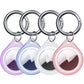 4-Pack Airtag Protective Case with Key Ring Transparent TPU Cover for Apple Airtags
