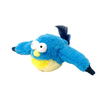 Rechargeable Squeaky Cat Toys Touch Activated Kitten Plush Flapping Toys