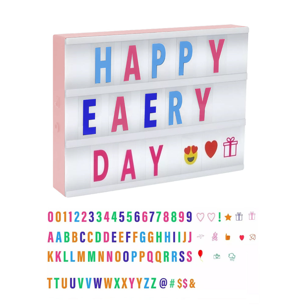 LED Cinema Light Box with 96 Letters