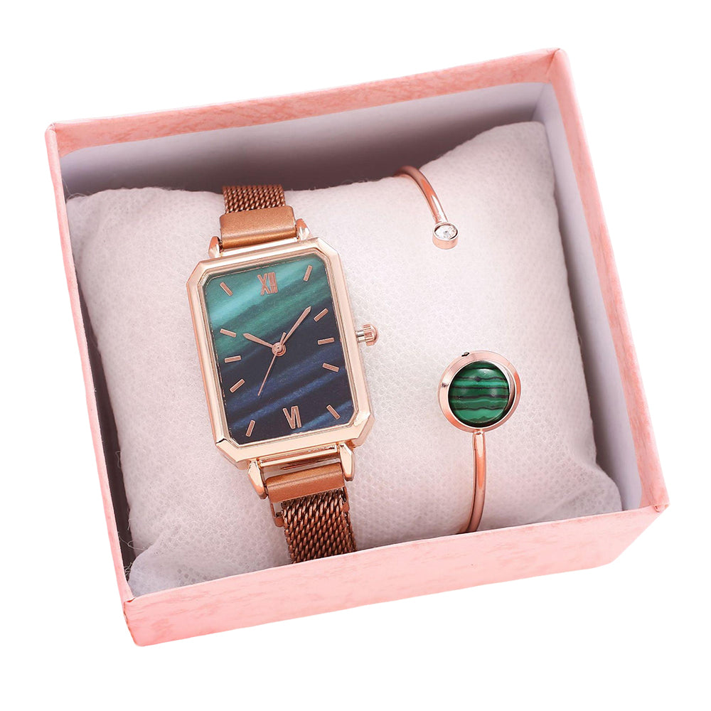 Fashion Square Watch Bracelet Set for Women