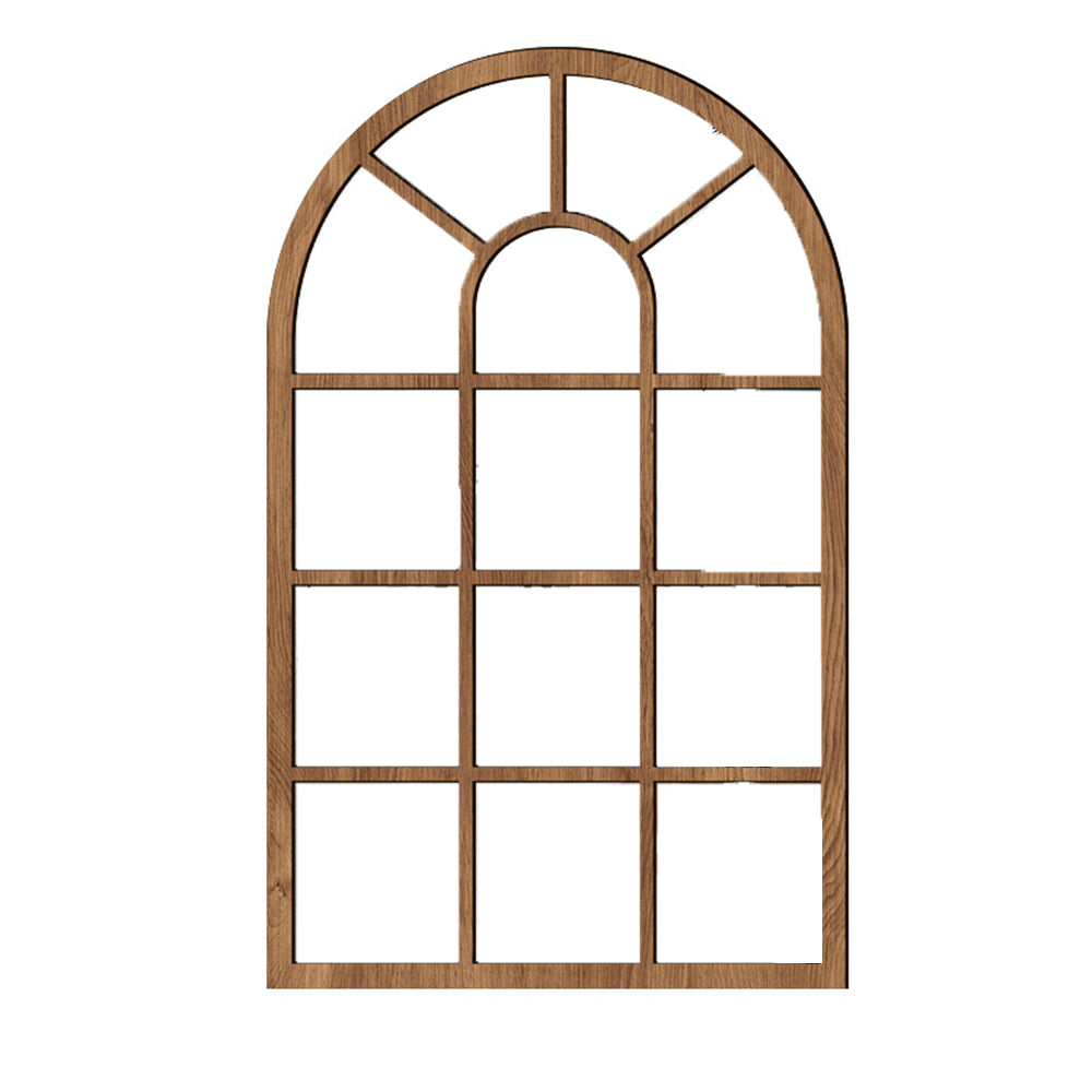 Self-adhesive Rectangular Acrylic Wall Mirror Window Sticker Decals-Arched